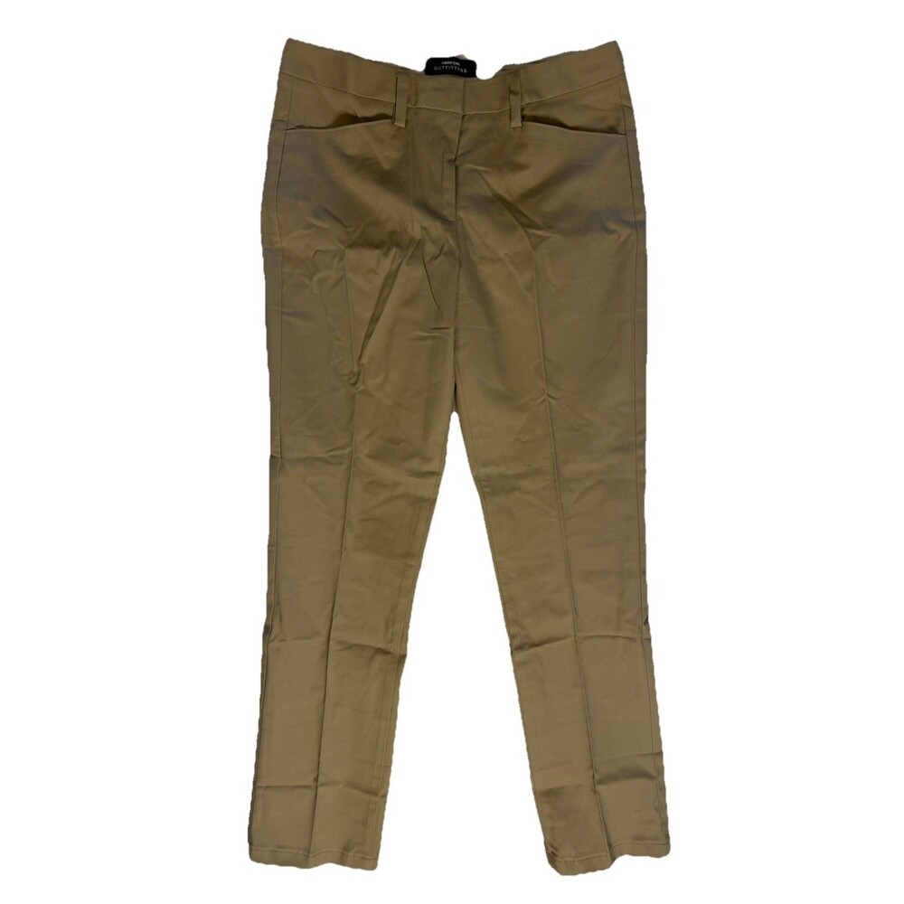Lands’ End Outfitters Women’s Khaki Pants Size 4 Straight Leg Cotton Blend Beige